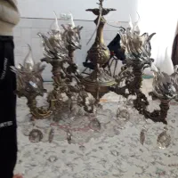 ۲ عدد لوستر ۴ شاخه ۸ شعله برنز