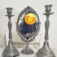 آینه و شمعدان پیونر و گاری قدیمی