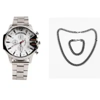 ست ساعت مچی مردانه نقره ای