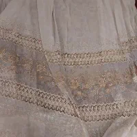 ۳ تا پرده حریر پارچه ترک کرم رنگ