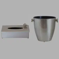 ست سطل و دستمال کاغذی فلزی پروانه|ظروف سرو و پذیرایی|رباط‌کریم, رباط‌کریم|دیوار