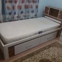 تخت خواب یکنفره ام دی اف|تخت و سرویس خواب|شاهرود, |دیوار