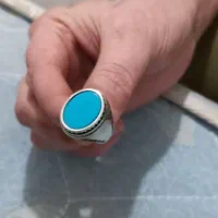 آنگشتر نقره ۹۲۵ فیروزه