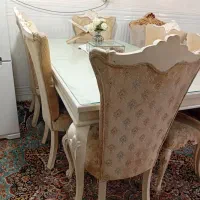 میز غذا خوری ۶نفره نو تمیز استفاده نشده صفر آک|میز و صندلی غذاخوری|اهواز, شهرک دانشگاه|دیوار