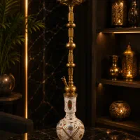 قلیان برنجی خاص و نفیس طرح سنتی مناسب کلکسیون