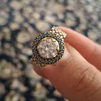 انگشتر نقره موزانایت روسی اسپرت