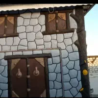 نقاشی ساختمان پلاستیک و روغن