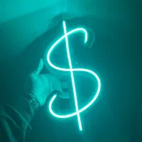 نئون طرح اسکناس دلار با رنگ خاص ـ آس نئون