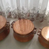 ۳ عدد قابلمه مسی ساخت اصفهان|ظروف پخت‌وپز|تهران, تهران‌نو|دیوار