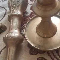 گارد شومینه و ساعت و پایه برنز اصل|کلکسیون اشیاء عتیقه|تهران, شهرک پرواز|دیوار