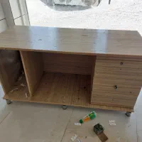 قفسه ام دی اف و میز|فروشگاه و مغازه|کاکی, |دیوار