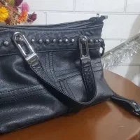 کیف چرم مشکی زنانه