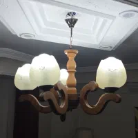 لوستر و دیوارکوب چوبی