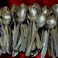 قاقش چنگال قدیمی درهم ژاپنی ضخیم محکم|ظروف سرو و پذیرایی|تهران, والفجر|دیوار