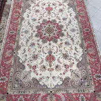 فرش دستبافت ۶متری جفت گل ابریشم/اقساط