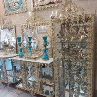 بوفه، ویترین کنسول برنزی|بوفه، ویترین، کنسول|قم, نیروگاه|دیوار