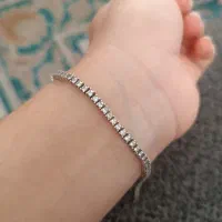 دستبند تنیسی نقره 925 لوکس