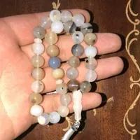 تسبیح صنایع دستی عقیق سفید 33 دانه اصل