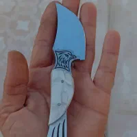 چاقو دست ساز مارک عقاب نو نو دسته سنگی|کلکسیون اشیاء عتیقه|مسجد سلیمان, |دیوار