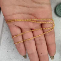 طلا زنجیر و انگشتر تک نگین