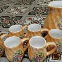 پارچ و لیوان سفالی