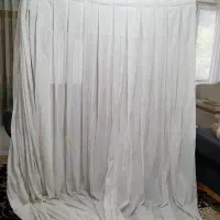 پرده حریر  واسه پنجره ۳ متری با میل پرده رایگان