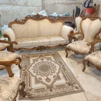 حراج مبل کلاسیک 9نفره چوب گردو|مبلمان خانگی و میز عسلی|اصفهان, رهنان|دیوار