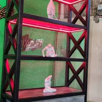 استند قفسه ترکیبی فلز و چوب