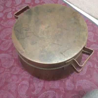 خاویار خوری برنجی و قابلمه مسی قدیمی