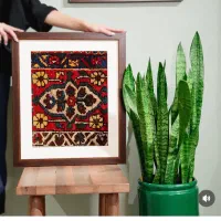 فرش دستبافت کوچک مناسب قاب روی دیوار|فرش|اصفهان, ملک‌شهر|دیوار