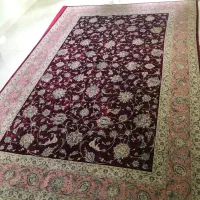 فرش ابریشم بافت آکرلیک کاشان ۶ متری