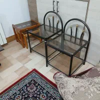 دو عدد پاتختی فلزی|تخت و سرویس خواب|فومن, |دیوار