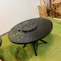 میز باغی میز گرد میز فلزی|میز و صندلی غذاخوری|ماهدشت, |دیوار