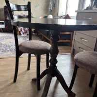 ناهار خوری چوبی ۴ نفره|میز و صندلی غذاخوری|تبریز, |دیوار