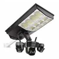 دوربین مداربسته خورشیدی سه لنز سیمکارت پروژکتوردا