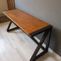 میز ترکیب چوب و فلز بسیار مینیمال و شیک|میز تحریر و کامپیوتر|شیراز, شهرک گلستان|دیوار