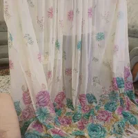 ۶عدد پرده حریر ترک و گیپور ترک