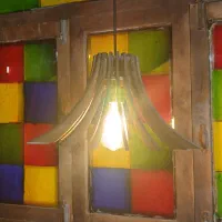 لوستر دکوراتیو چوبی