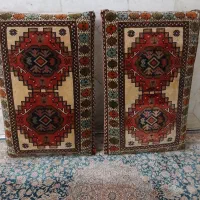 یه جفت پشتی ماشینی طرح دست بافت