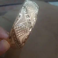 النگو پهن طلا روس تکپوش  باکیفیت رنگ ثابت تضمینی|بدلیجات|تهران, مینای جنوبی|دیوار