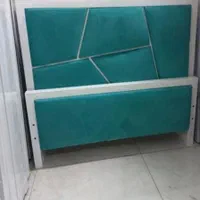 تخت یکنفره فلزی طرح شکسته(صنایع فلزی نوری)|تخت و سرویس خواب|مشهد, بهمن|دیوار