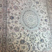 فرش دستبافت گل ابریشم ۶ متری نائین مناسب جهیزیه