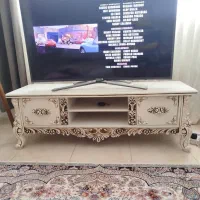 میز تلویزیون سفید استخوانی