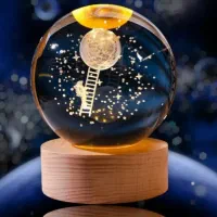 گوی کریستالی چراغ خواب نَشکَن و زیبا|چراغ خواب و آباژور|مشهد, امیریه|دیوار