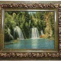 تابلو فرش دستی طرح آبشار