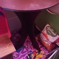 میز خاطره چوبی قهوه ای سوخته