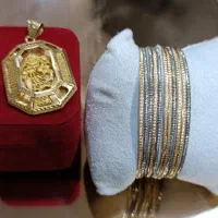 یازده عدد النگو وزن۴۰ گرم پلاک ۱۲ گرم 100 بالا تاب|جواهرات|اهواز, زیتون کارمندی|دیوار