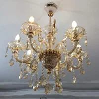 یک جفت لوستر کریستال وارداتی|لوستر و چراغ آویز|تهران, صد دستگاه|دیوار