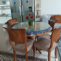 ناهار خوری چهارنفره چوب گردو