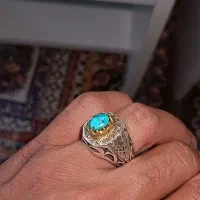 انگشتر فیروزه دستساز و ساعت سیکو پنج